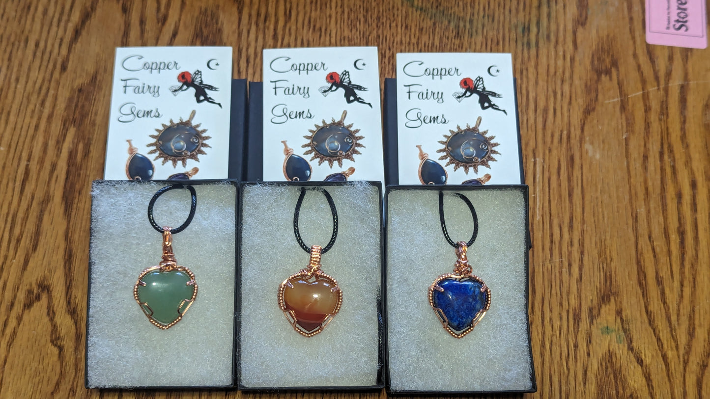 Gemstone Heart Pendant