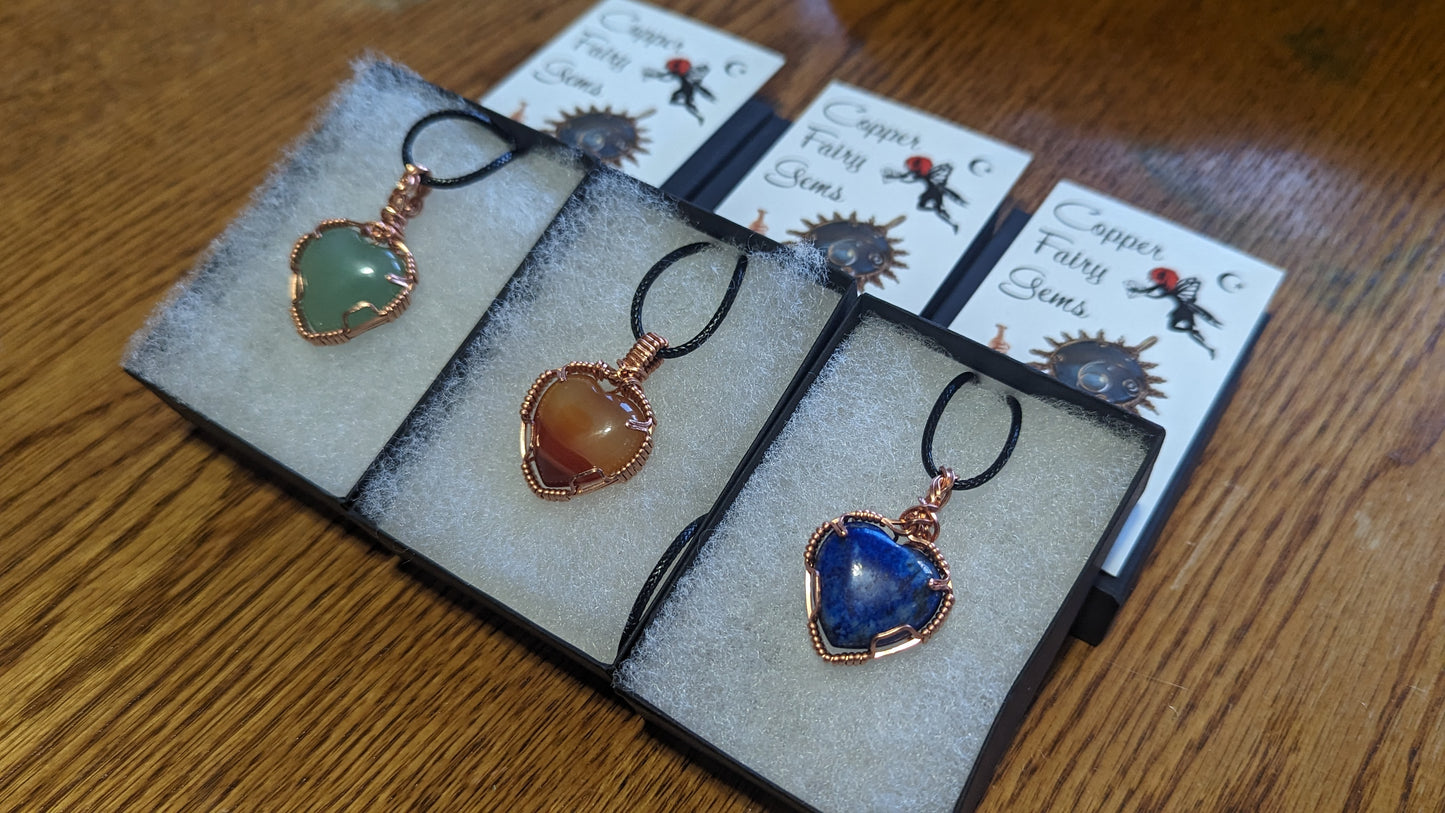 Gemstone Heart Pendant