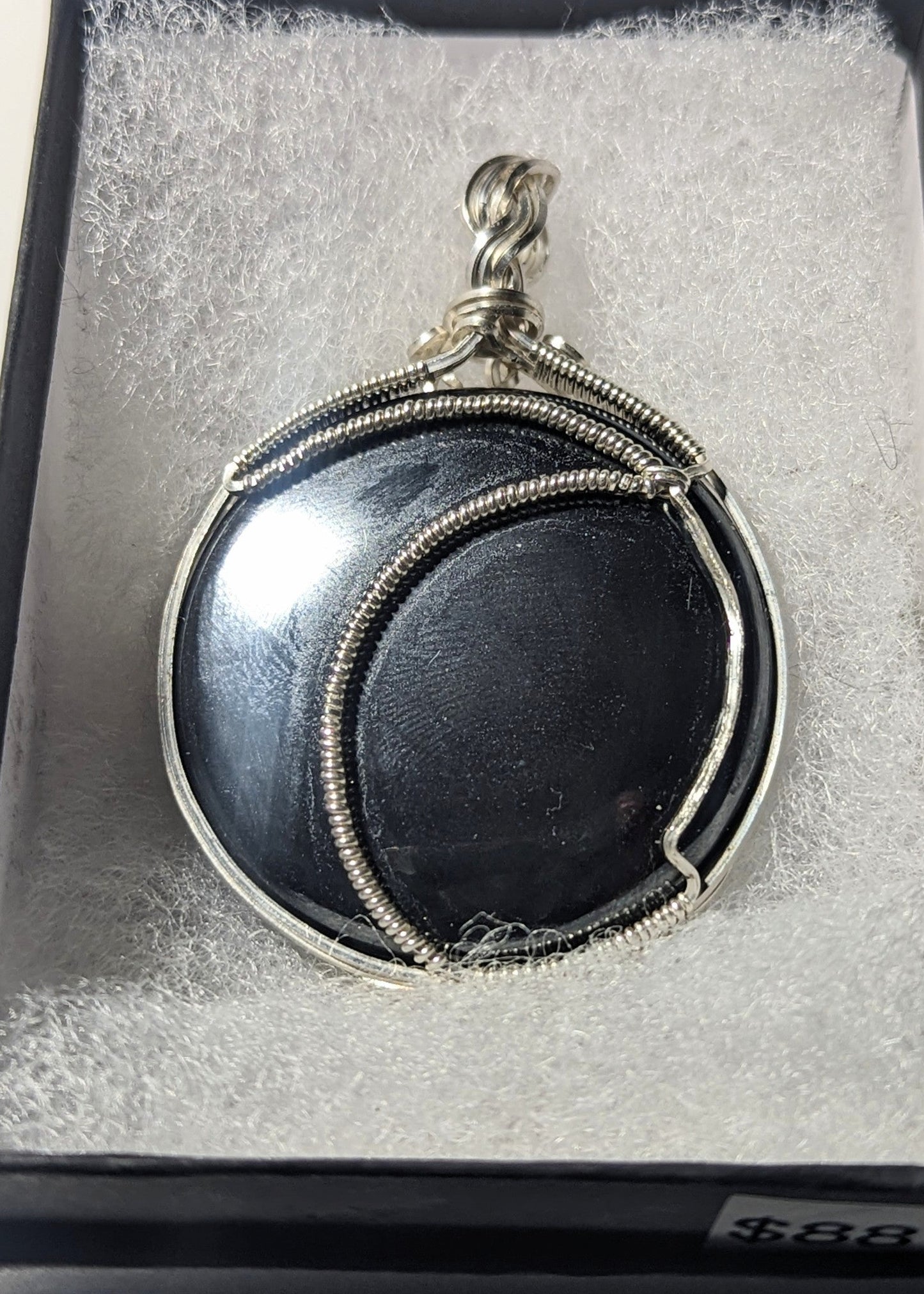 Grounded Moon: hematite in sterling silver