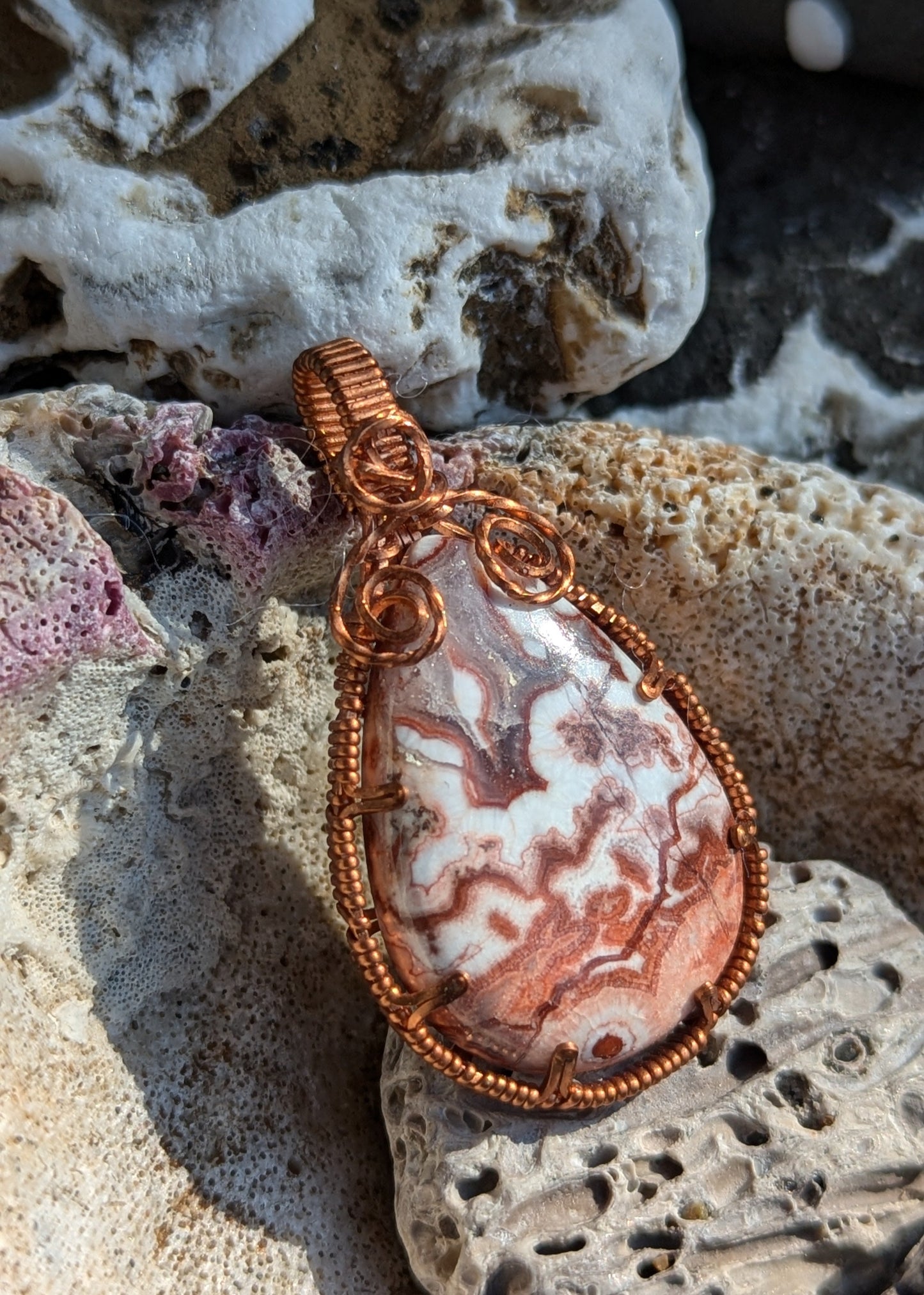 Rosetta Jasper Copper Pendant