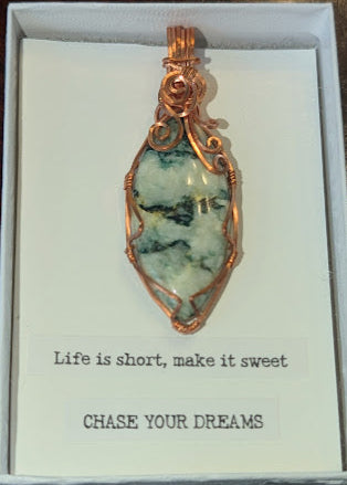 Mariposite Copper Pendant