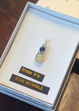 Sapphire & Opal Pendant