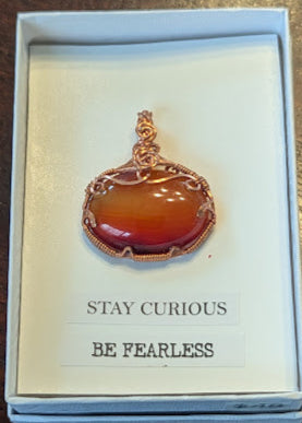 Carnelian Copper Pendant