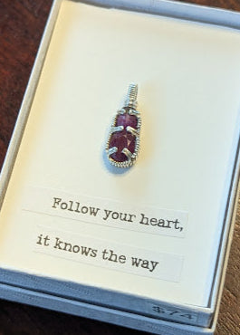 Ruby duo, mini pendant