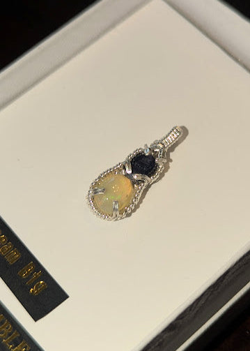 Sapphire & Opal Pendant