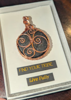 Abalone Copper Button Pendant