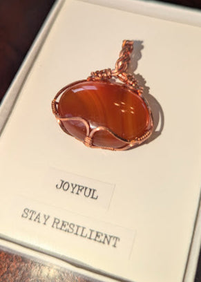 Carnelian Copper Pendant 2