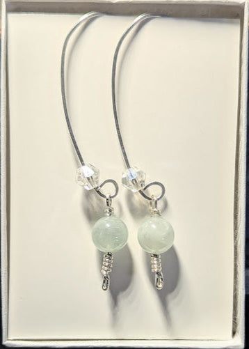 Morganite Silver Earrings