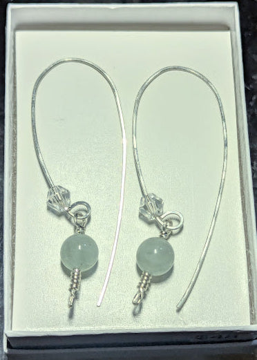 Morganite Silver Earrings