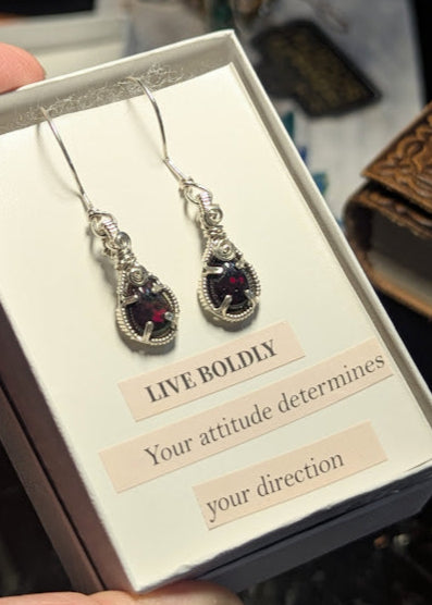 Black Opal Sterling Silver Earrings