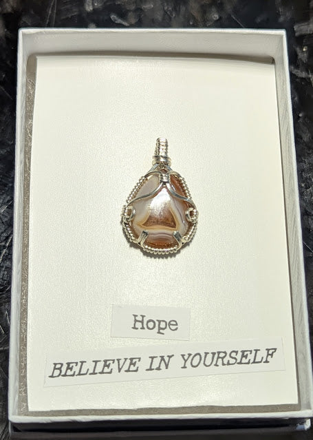 Silver Agate Pendant