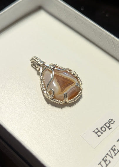 Silver Agate Pendant