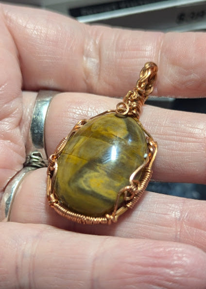Oregon Jasper Copper Pendant