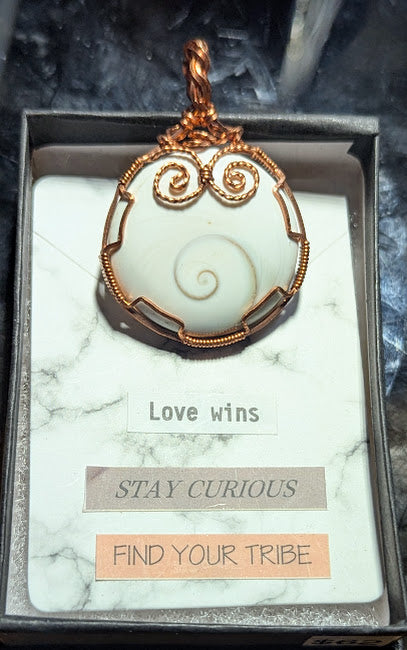 Shiva Shell Copper Pendant