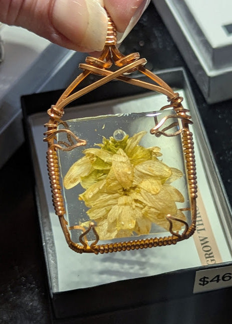 Hop Cone Copper Pendant