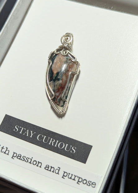 Idaho Sunset Jasper Sterling Silver Pendant