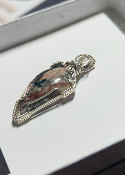 Idaho Sunset Jasper Sterling Silver Pendant