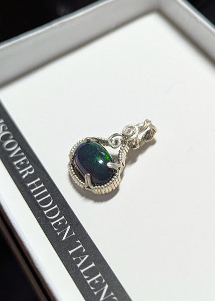 Black Opal Sterling Silver Mini