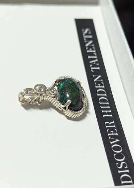 Black Opal Sterling Silver Mini