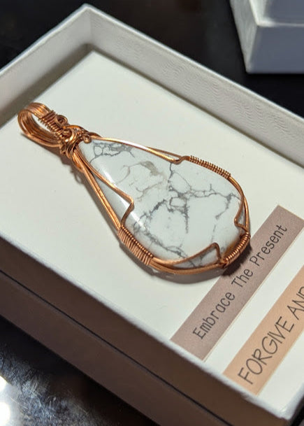 Howlite Copper Pendant