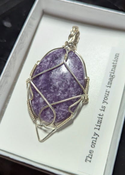 Grape Agate Silver Pendant