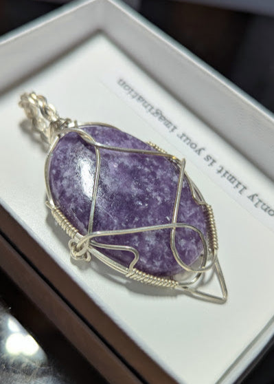 Grape Agate Silver Pendant