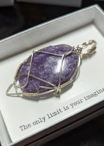 Grape Agate Silver Pendant