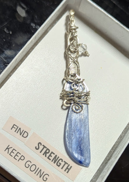 Kyanite Fairy Sword Silver Pendant