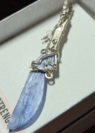 Kyanite Fairy Sword Silver Pendant