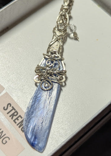 Kyanite Fairy Sword Silver Pendant