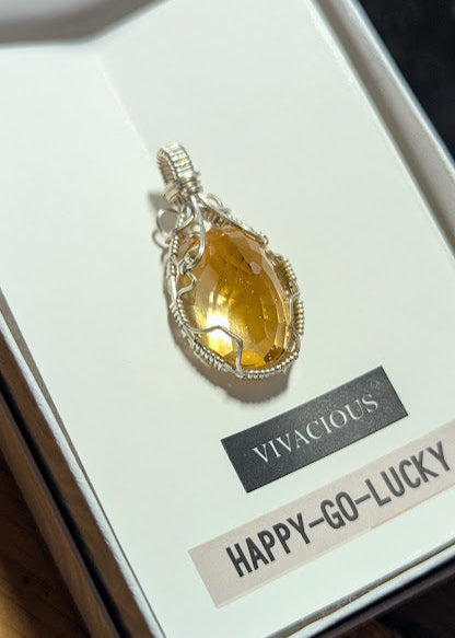 Citrine Silver Pendant