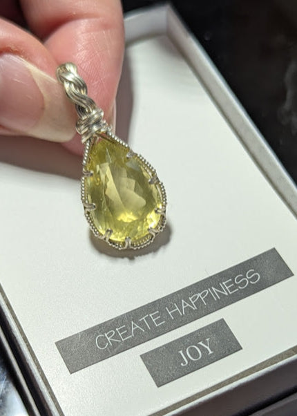 Lemon Quartz SIlver Pendant