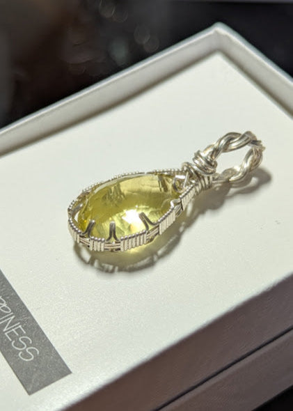 Lemon Quartz SIlver Pendant