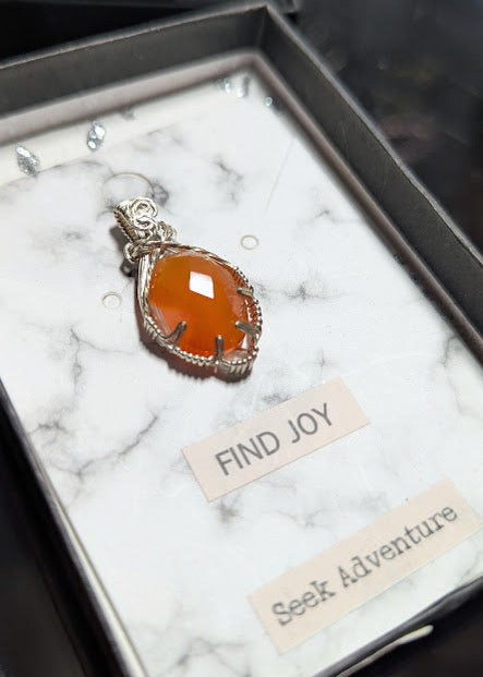 Carnelian Silver Pendant