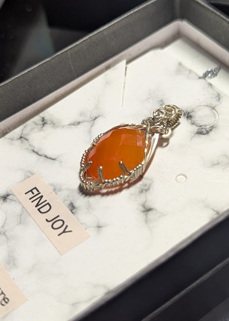 Carnelian Silver Pendant