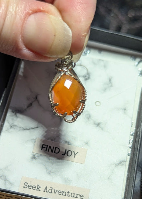 Carnelian Silver Pendant