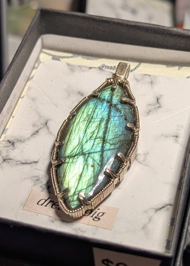 Labradorite Silver Pendant