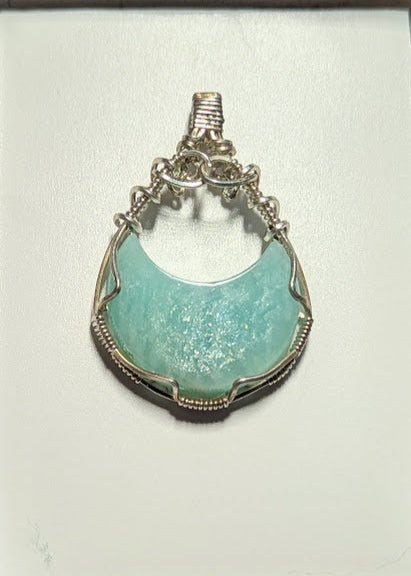 Amazonite Moon Pendant 2