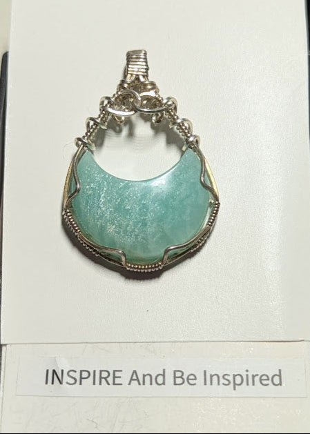 Amazonite Moon Pendant 2
