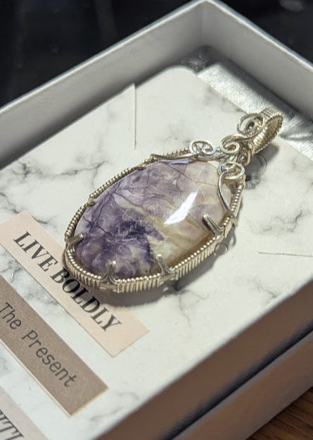 Tiffany Stone Silver Pendant