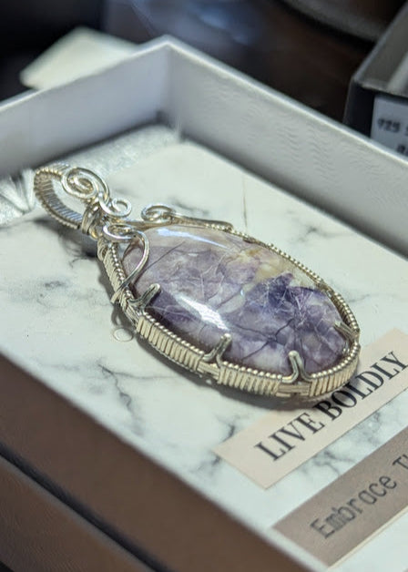 Tiffany Stone Silver Pendant