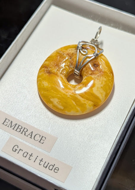 Baltic Amber Donut Pendant