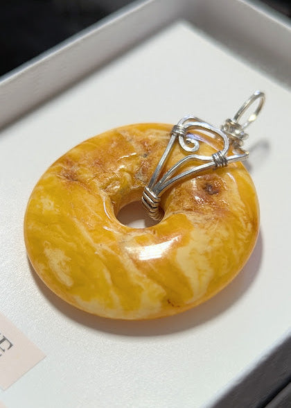 Baltic Amber Donut Pendant