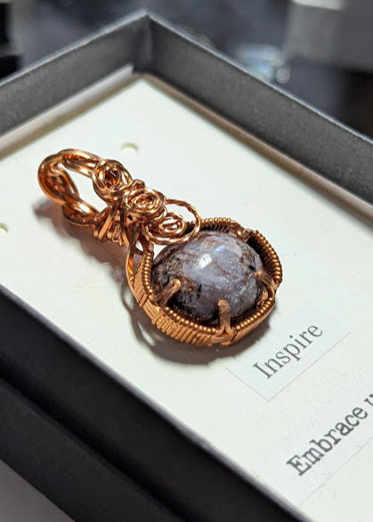 Indian Star Ruby Copper Pendant