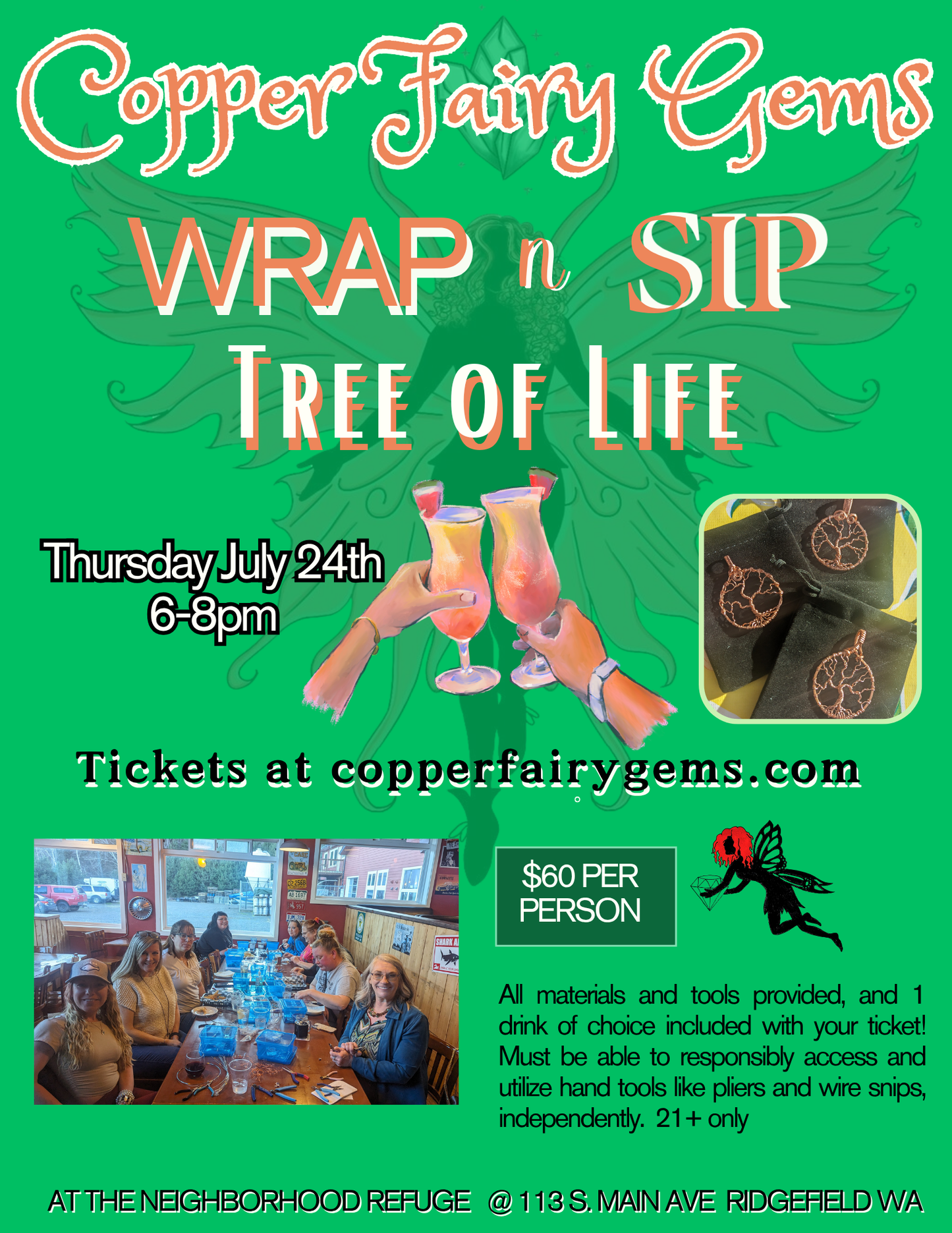 Wrap n Sip Classes Neighborhood Refuge Ridgefield WA