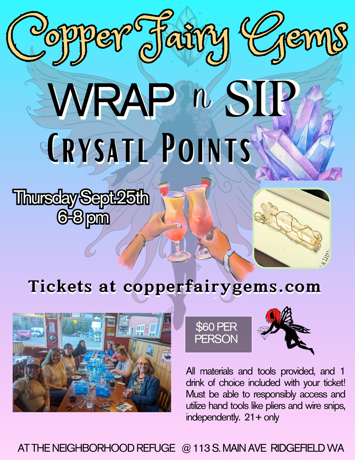 Wrap n Sip Classes Neighborhood Refuge Ridgefield WA