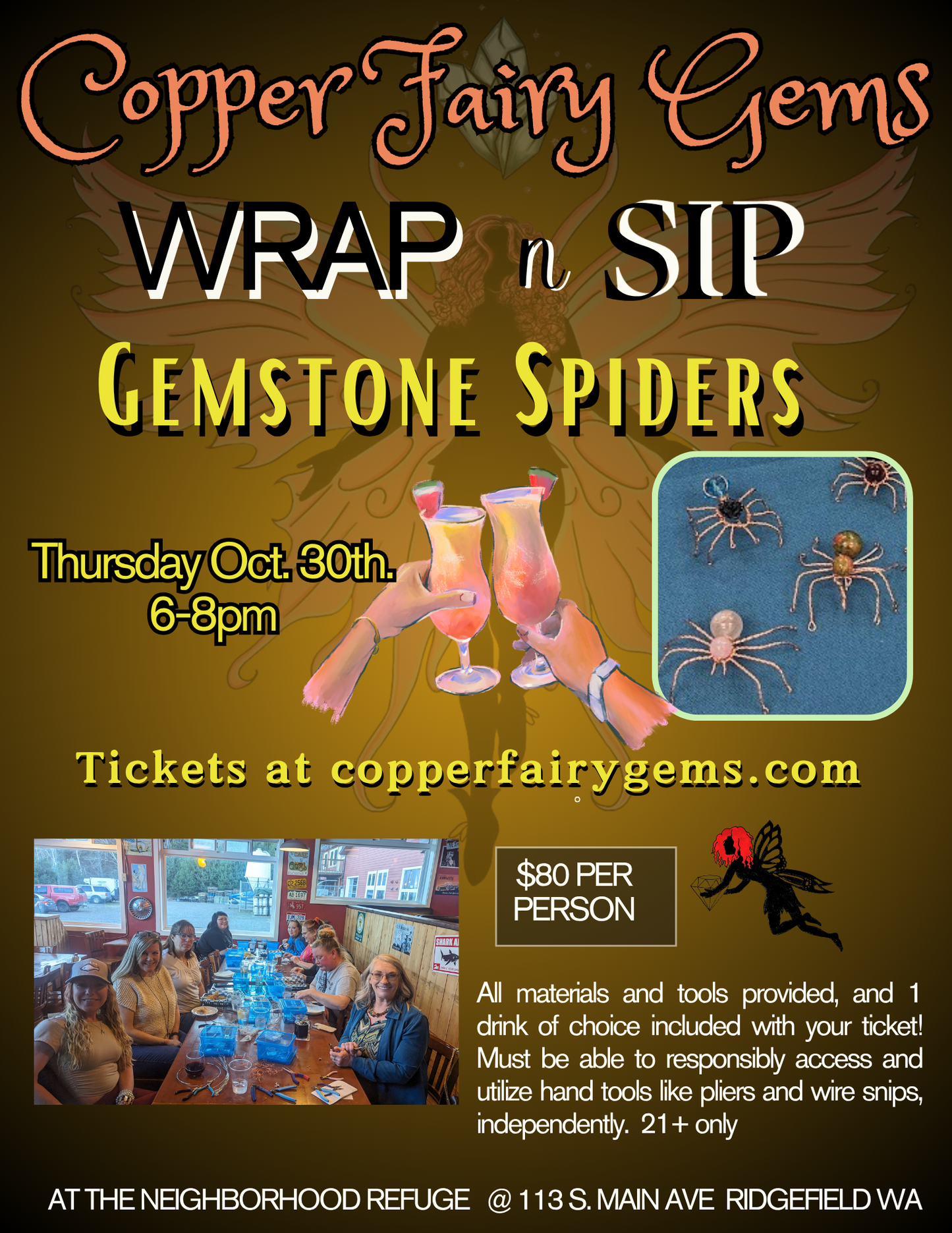Wrap n Sip Classes Neighborhood Refuge Ridgefield WA
