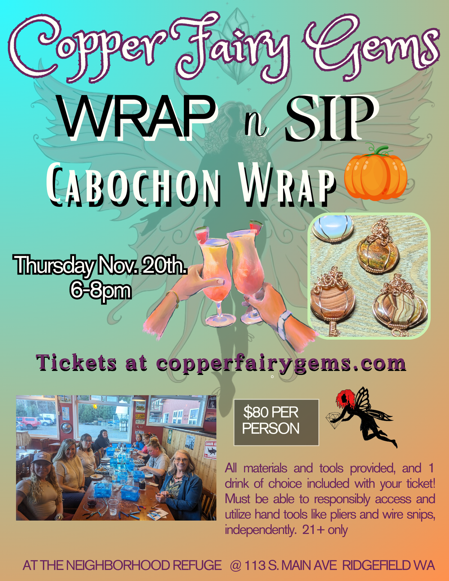 Wrap n Sip Classes Neighborhood Refuge Ridgefield WA
