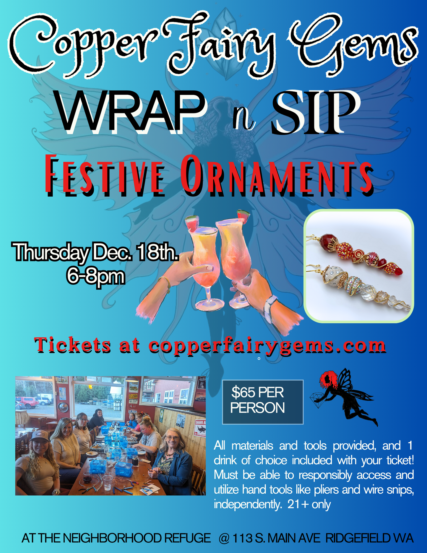 Wrap n Sip Classes Neighborhood Refuge Ridgefield WA