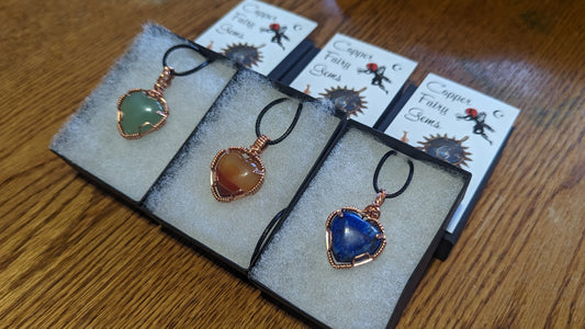 Gemstone Heart Pendant